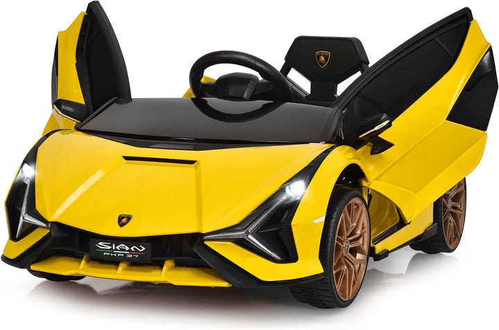 GOPLUS Kinder Elektroauto Lamborghini mit Fernbedienung, Kinderfahrzeug, Bluetooth USB & TF-Karte Sc