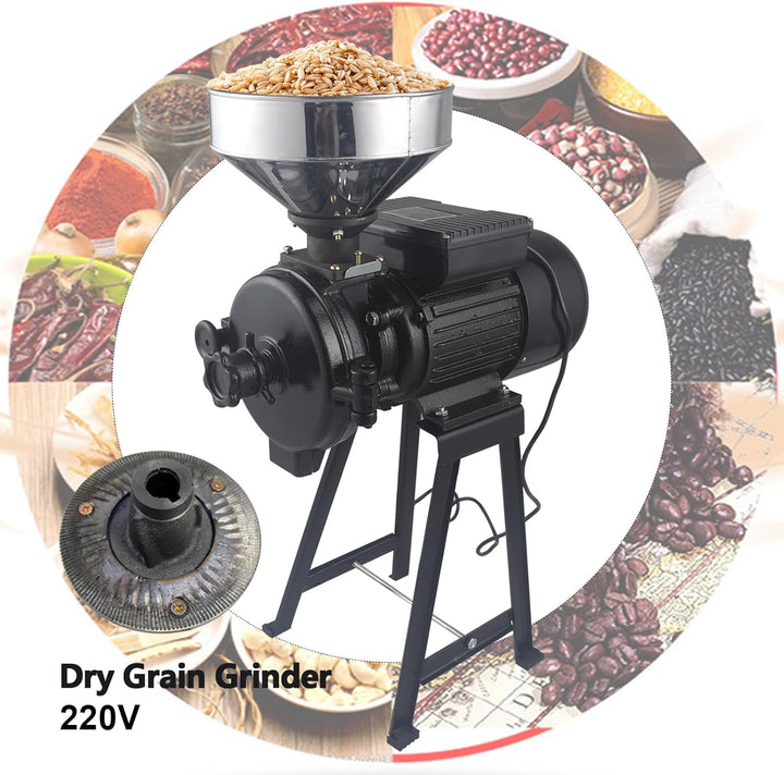 2200W Getreidemühlen Elektrisch, 220V Elektrische Futtermühle Kornmühle Getreidemühle Schrotmühle fü