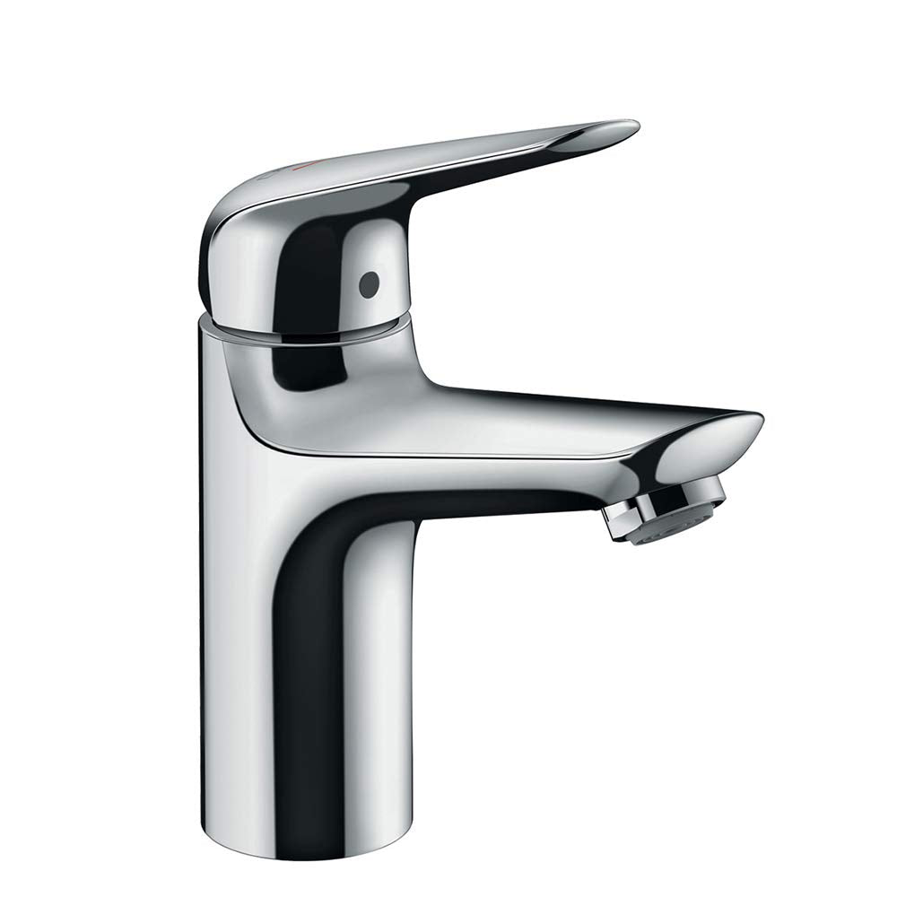 hansgrohe Wasserhahn Novus wassersparende Armatur (Auslauf Höhe 100mm mit CoolStart und Push-Open Ab