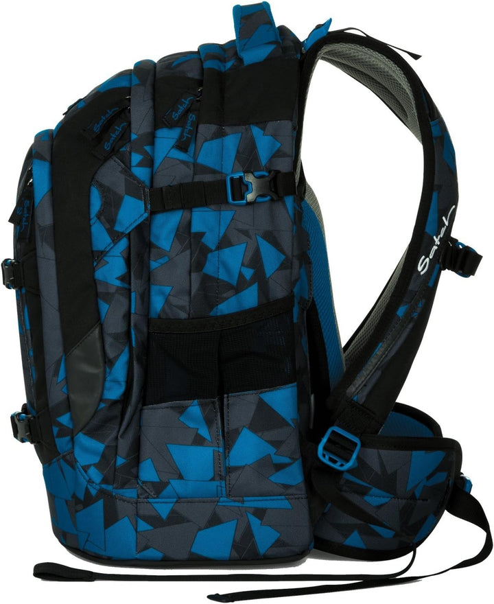 Satch Pack by Ergobag - 2tlg. Set Schulrucksack (+SchlamperBox Etui) - Blue Triangle
