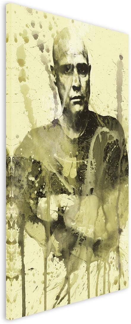 Marlon_Brando_Apocalypse_Now_90x60cm Splash Art Paul Sinus Aquarell, Gemälde, Kunstbild auf Leinwand