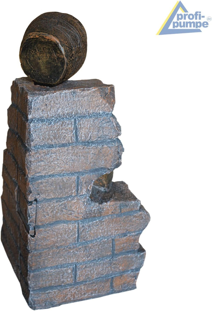 Gartenbrunnen Brunnen Zierbrunnen Zimmerbrunnen mit Beleuchtung Wasserfall Wasserspiel für Garten, G