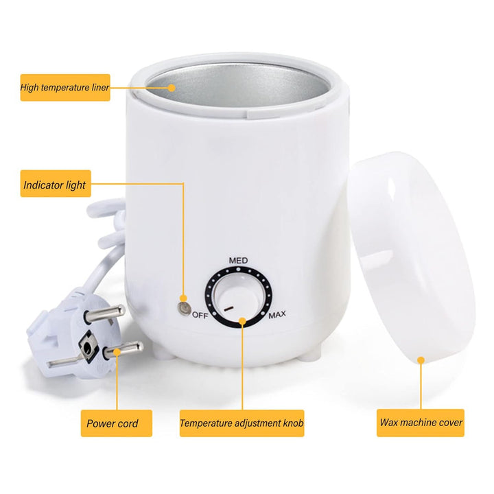 Mini Wachserhitzer, 250ml Silikon-Innentank für Leichte Reinigung, Tragbare und Kompakte Wachsmaschi
