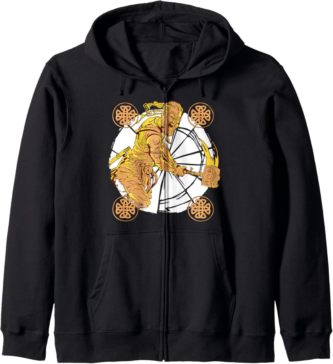 Wikinger-Nordische Mythische Symbole Kapuzenjacke