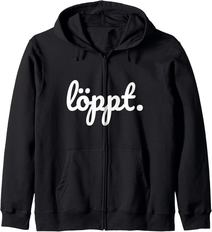 Löppt plattdeutsch schnacken norddeutsch Heimat Geschenk Kapuzenjacke