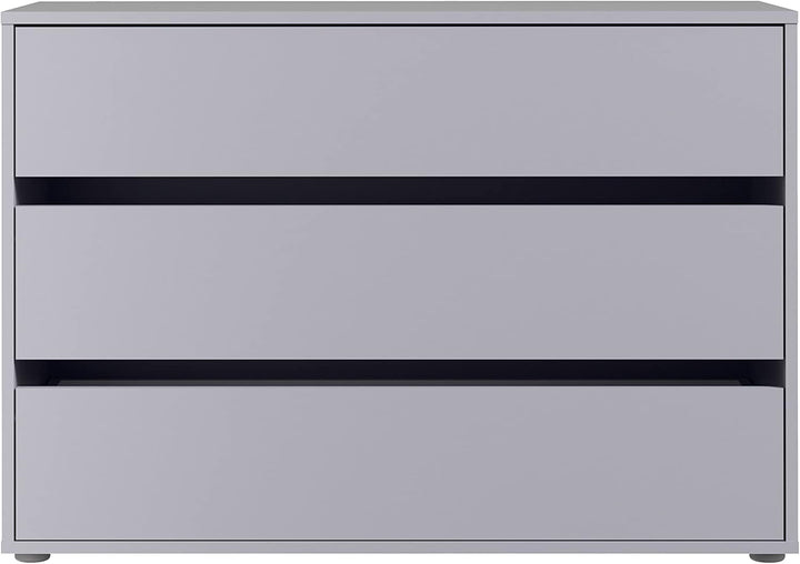 FORTE Schubladeblock mit 3 Schubladen, Holzwerkstoff, grau, 98.7 x 39.60 x 70.60 cm