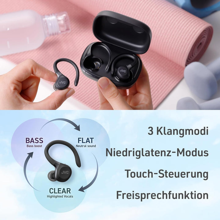 Fitness Series True Wireless Sport-Kopfhörer mit verstellbaren Bügeln, Active Noise Cancelling, Umge