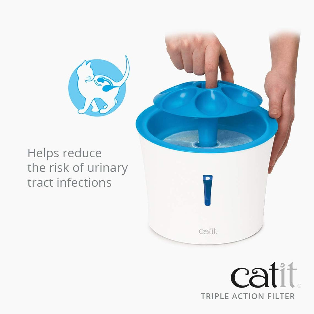 Catit Triple Action Filter, 3fach wirksamer Ersatzfilter, Trinkbrunnenfilter, 5er Pack Old Version,