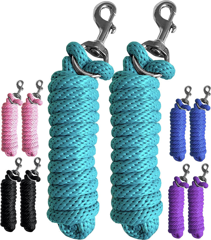 Majestic Ally 2 Stück Solid Poly Leine für Pferde &amp; Nutztiere - 3 Meter lang und 5/8 Zoll dick - aus