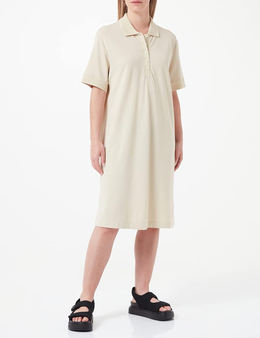GANT Damen Kleid M Desert Beige, M Desert Beige