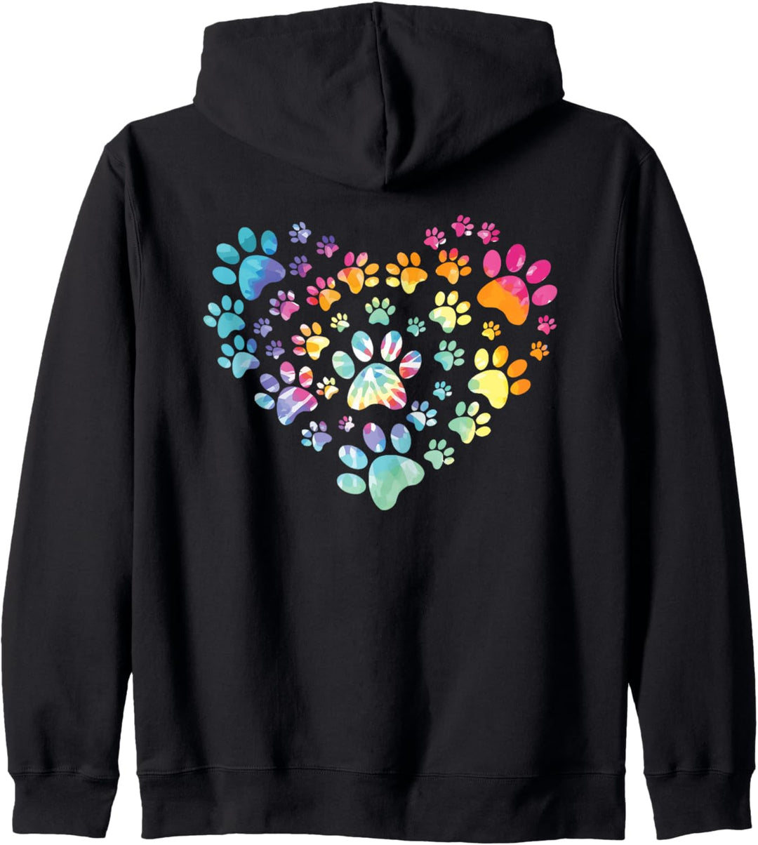 Backprint Hunde Pfote Hund Haustier Pfotenabdruck Kapuzenjacke