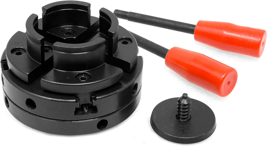 WEN LA4444 4 Zoll 4 Backen selbstzentrierendes Bohrfutter-Set mit 1 Zoll x 8TPI Gewinde Drehbankfutt