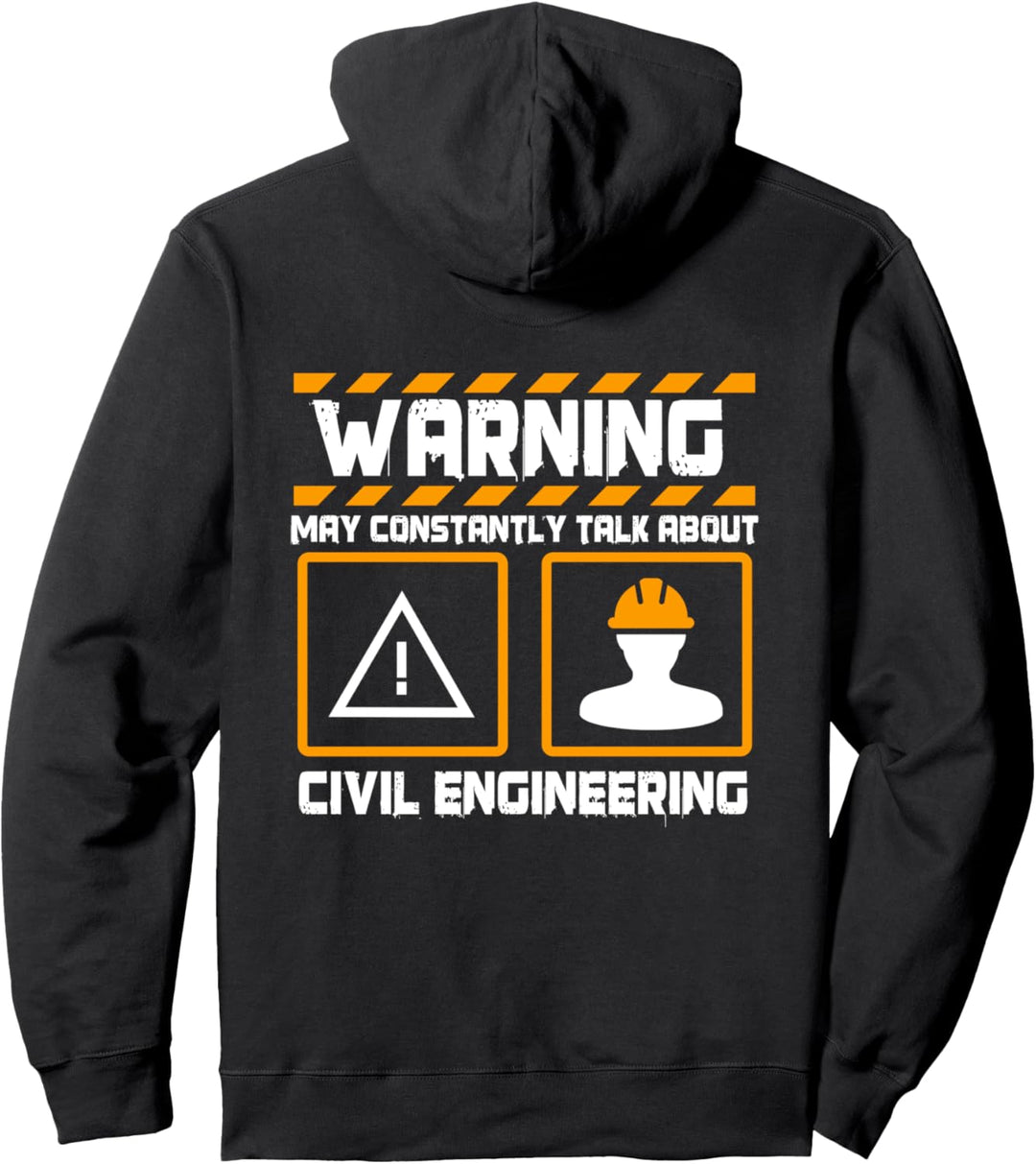 Civil Engineer Engineering Design On Back Of Clothing Pullover Hoodie