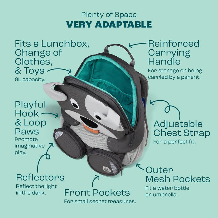 Affenzahn Kinderrucksack Grosser Freund | Kindergartenrucksack für Kinder von 3 bis 5 Jahren mit fun