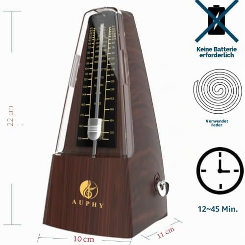 Universal Mechanisches Metronom mit Akzentglocke, genauer Takt, klassisches Aussehen, geeignet für K