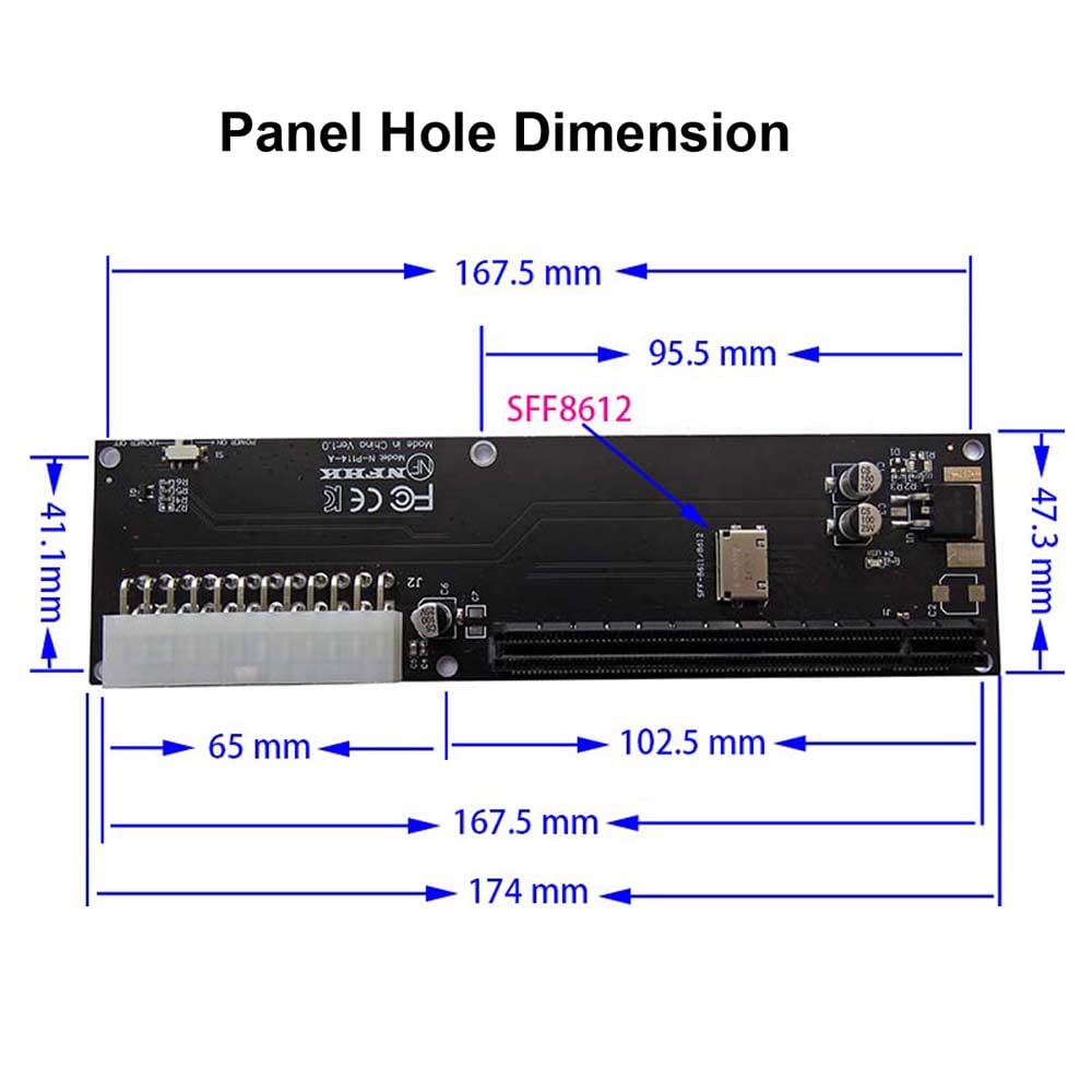cablecc PCI-E 3.0 M.2 M-Key auf Oculink SFF-8611 SFF-8612 Host Adapter für GPD Win Max2 Externe Graf