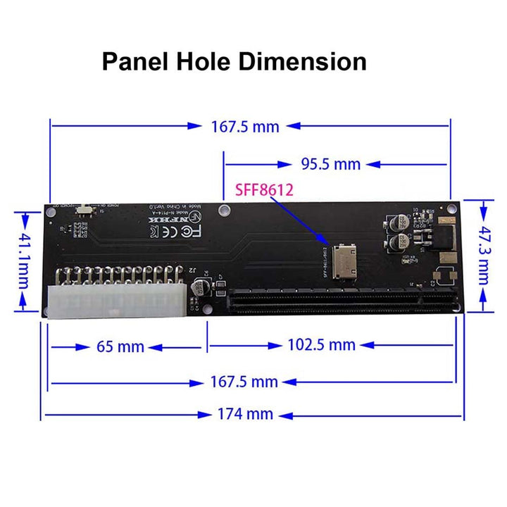 cablecc PCI-E 3.0 M.2 M-Key auf Oculink SFF-8611 SFF-8612 Host Adapter für GPD Win Max2 Externe Graf