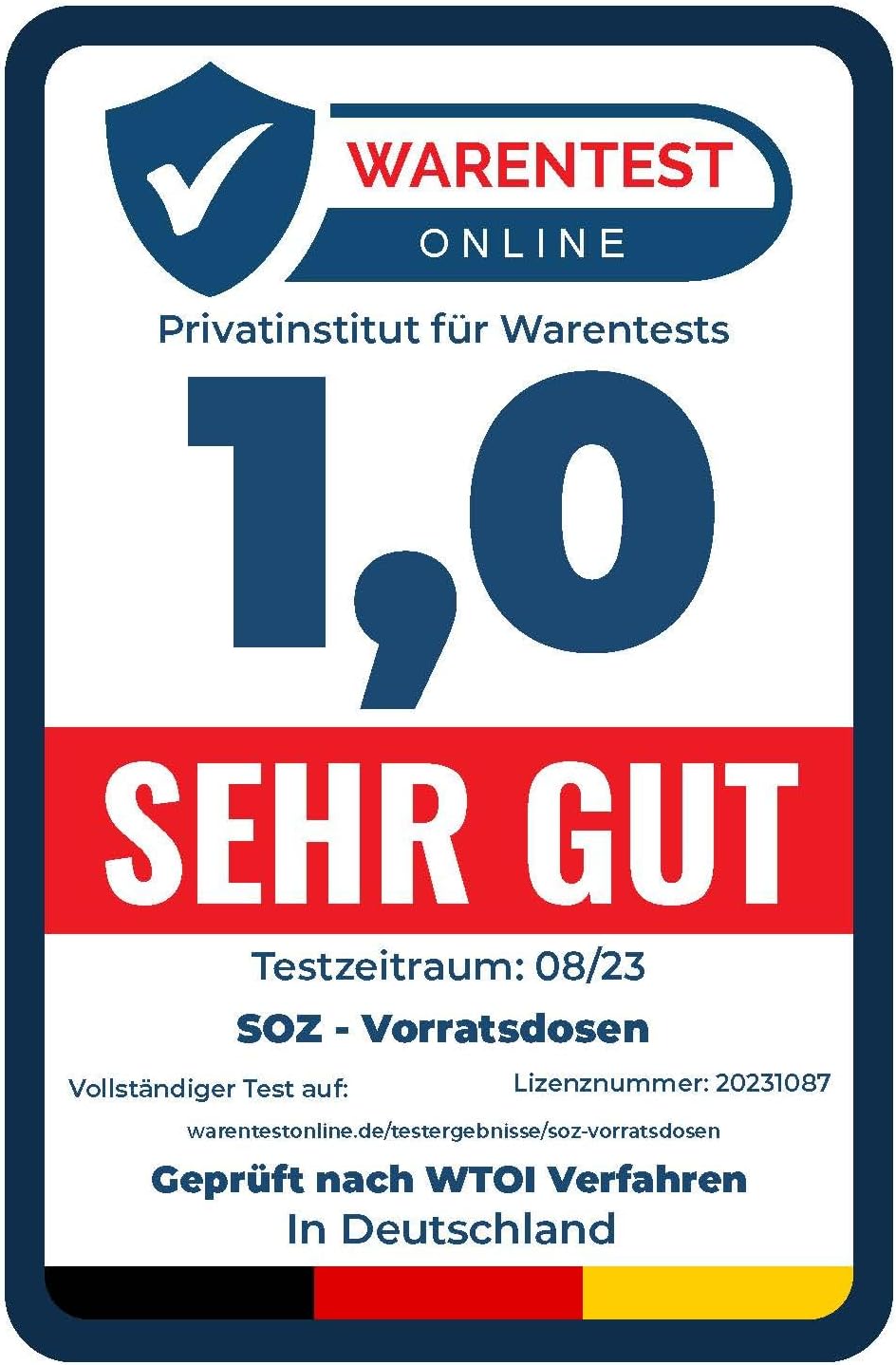 Soz ® 4x2,5L Vorratsdosen mit Deckel - Müsli Schüttdose & Frischhaltedosen - BPA freie Kunststoff Vo