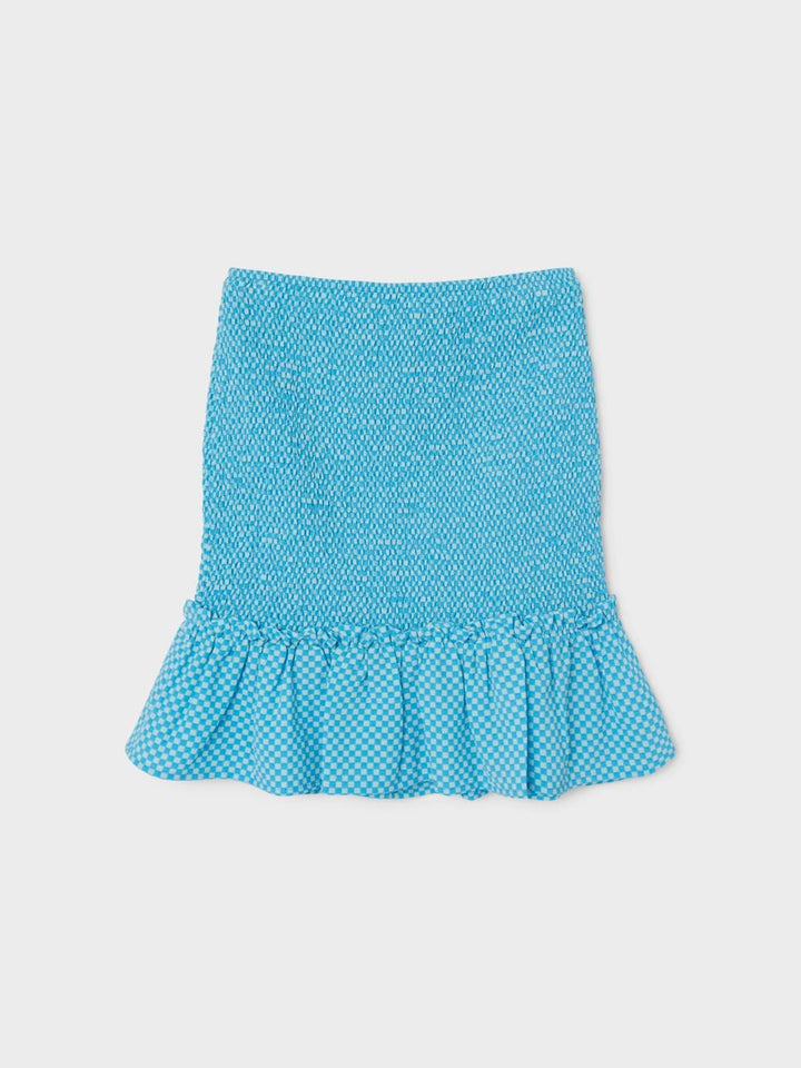 NAME IT Mädchen Nlfeckali Skirt Rock 146 Swim Cap/Checks:swim Cap / Iced Aqua, 146 Swim Cap/Checks:s