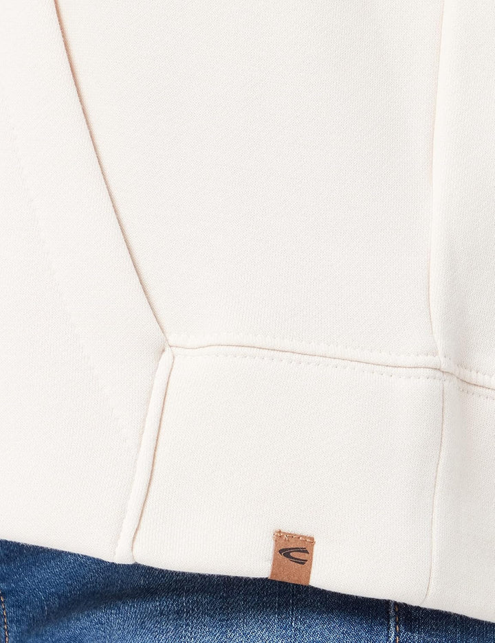 camel active Damen Sweathoodie mit Kängurutasche XS Creme, XS Creme