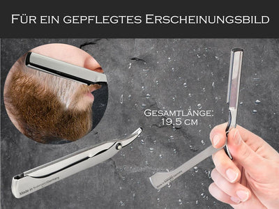 Rasiermesser mit Wechselklingen aus Solingen Bartmesser Made in Germany Rasier-Set für Herren mit Kl