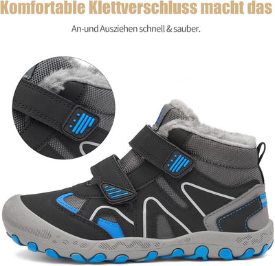 Mishansha Schneestiefel Kinder Winterschuhe Gefüttert Winterstiefel für Jungen Mädchen, Gr.24-38 EU