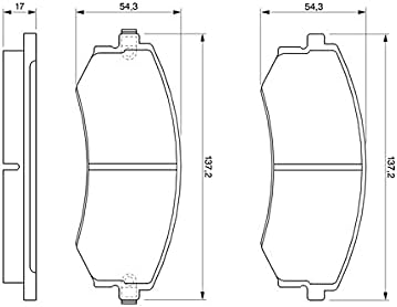 Bosch BP098 Bremsbeläge - Vorderachse - ECE-R90 Zertifizierung - vier Bremsbeläge pro Set