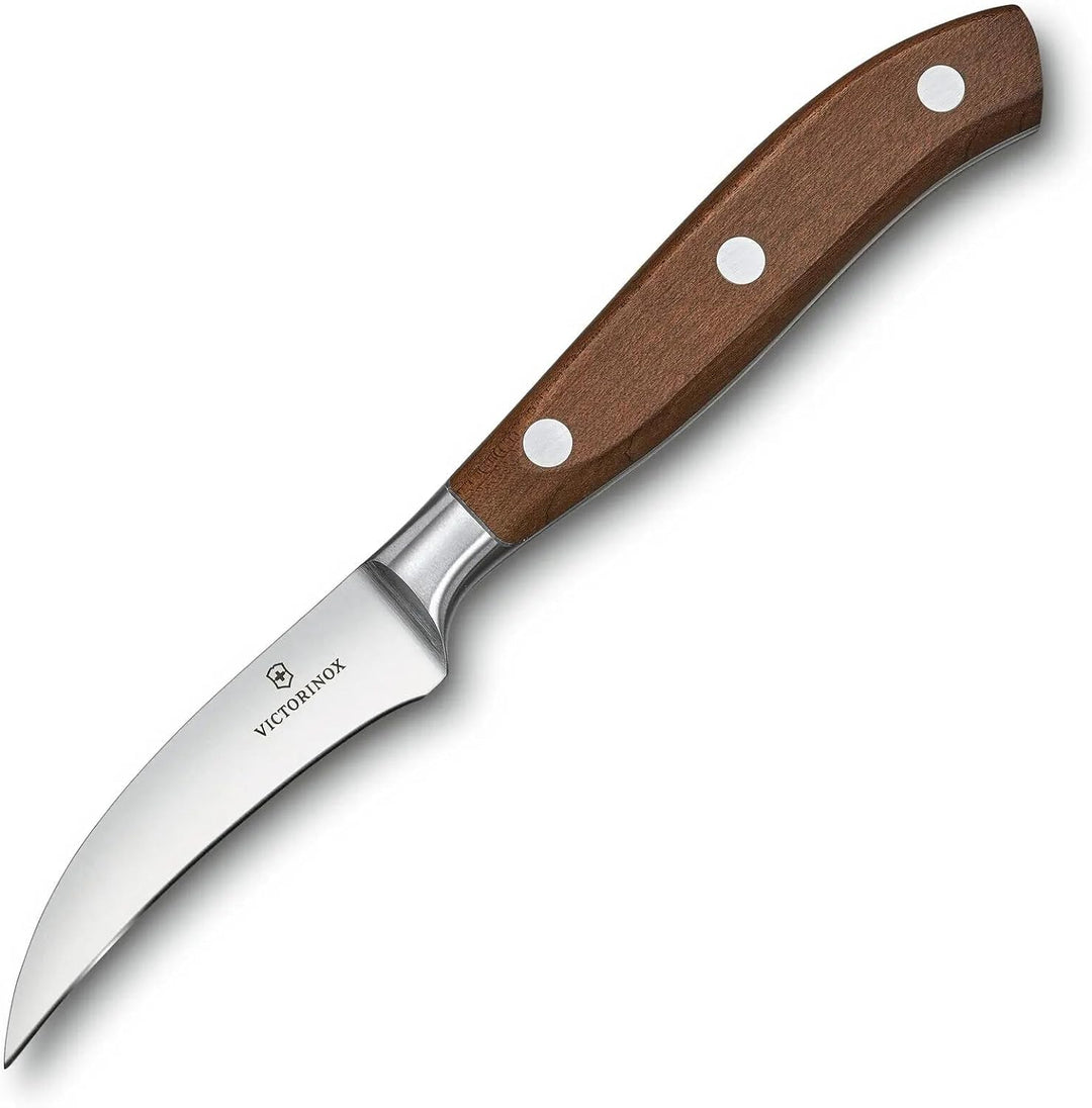 Victorinox, Grand Maître, Profi Officemesser, Extra Scharfe Klinge, gerader Schliff, 8 cm, Edler Hol