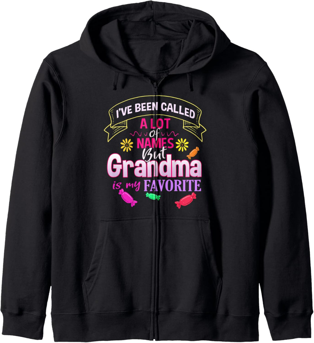 Lustiges Liebling Name Grandma Bonbon Oma Grossmutter Omi Kapuzenjacke