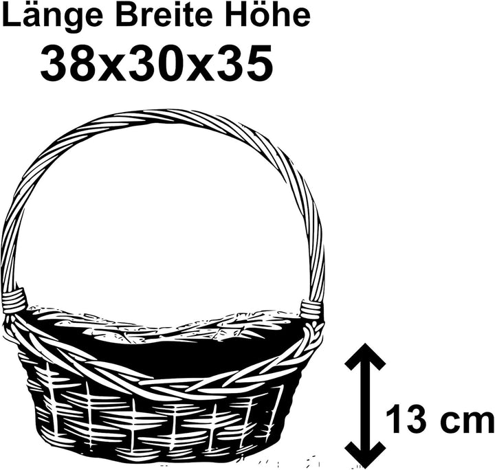 KretaNatura Geschenkkorb, Weidenkorb, Präsentkorb,klein, 32x28x29 cm
