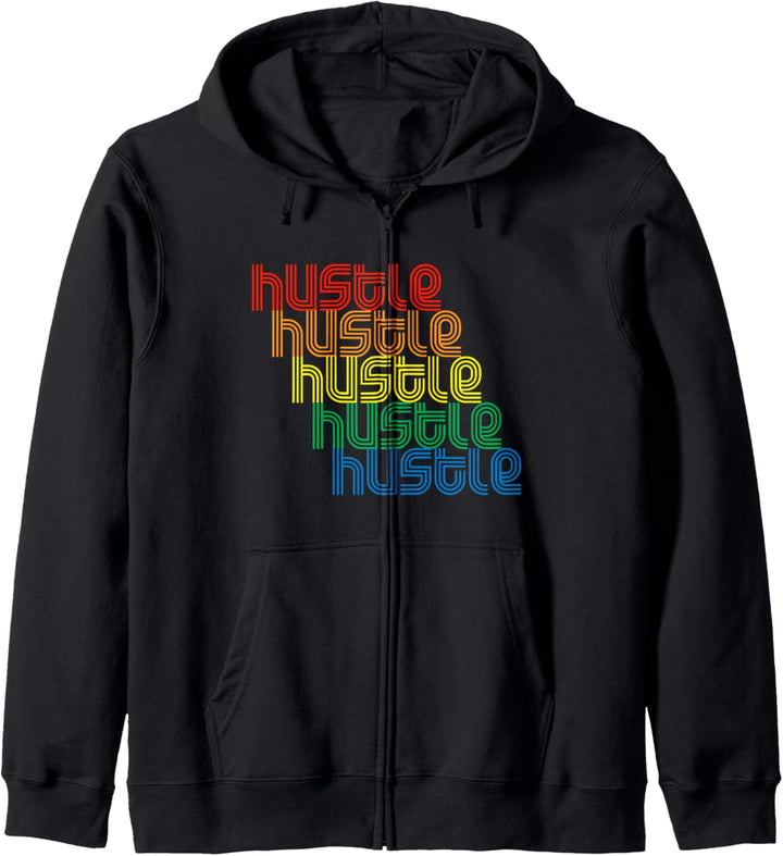 Hustle Repeat Vintage Disco 70s Retro Vintage Funk Kapuzenjacke