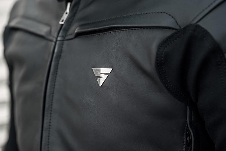SHIMA SHADOW TFL Motorradjacke Herren | Premium Biker-Lederjacke Belüftet mit CE Rücken, Schulter un
