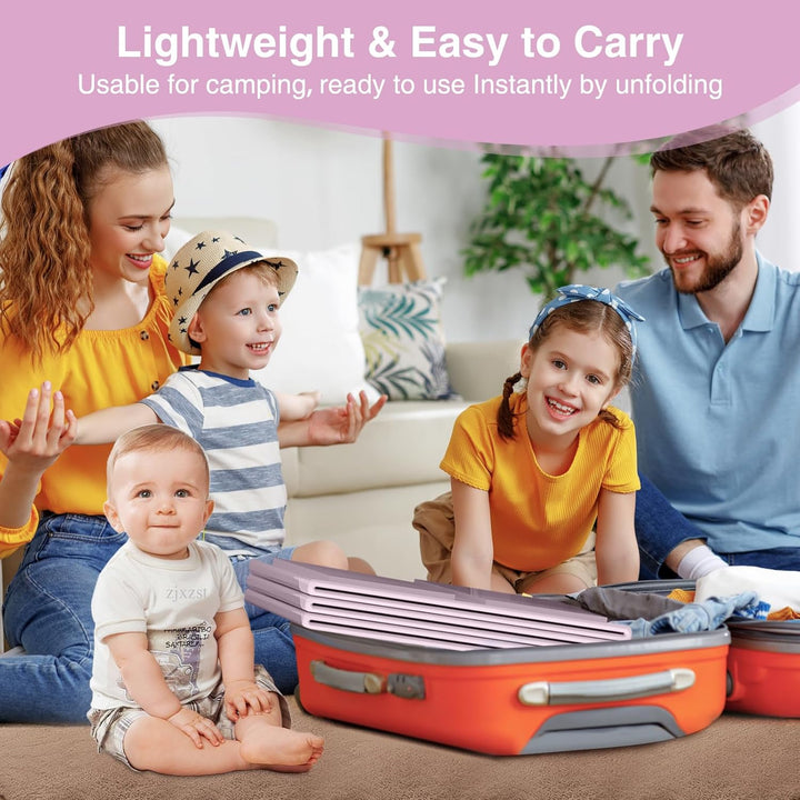Tragbare faltbare Babybadewanne, 75 x 45 x 24 cm (L x B x H), geeignet für 0-6 Jahre, Rosa/Mintgrün