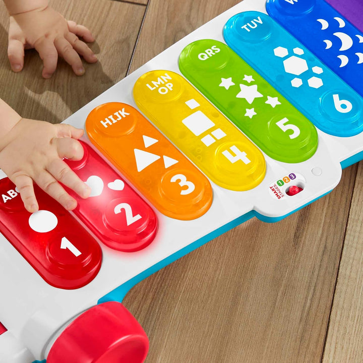 Fisher-Price Leuchtendes Riesen-Xylophon– elektronisches Spiel-Musikinstrument zum Ziehen mit Lieder