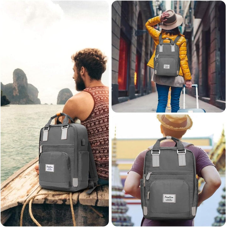 YAMTION Rucksack Laptop Damen und Herren,Schulrucksack für Jungen und Mädchen,Rucksack Frauen Rucksa