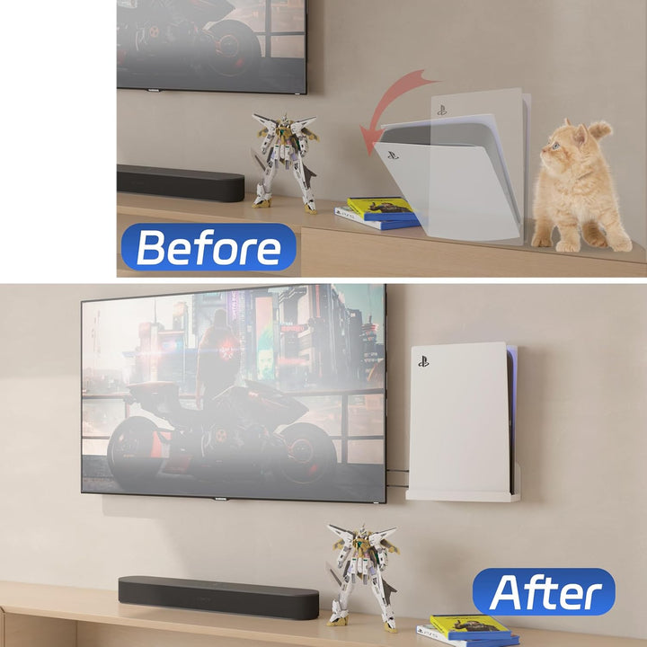 sciuU Wandhalterung Kompatibel mit PS5 Playstation 5, 2 mm Super Hartes Verdicktes Metall, Halterung