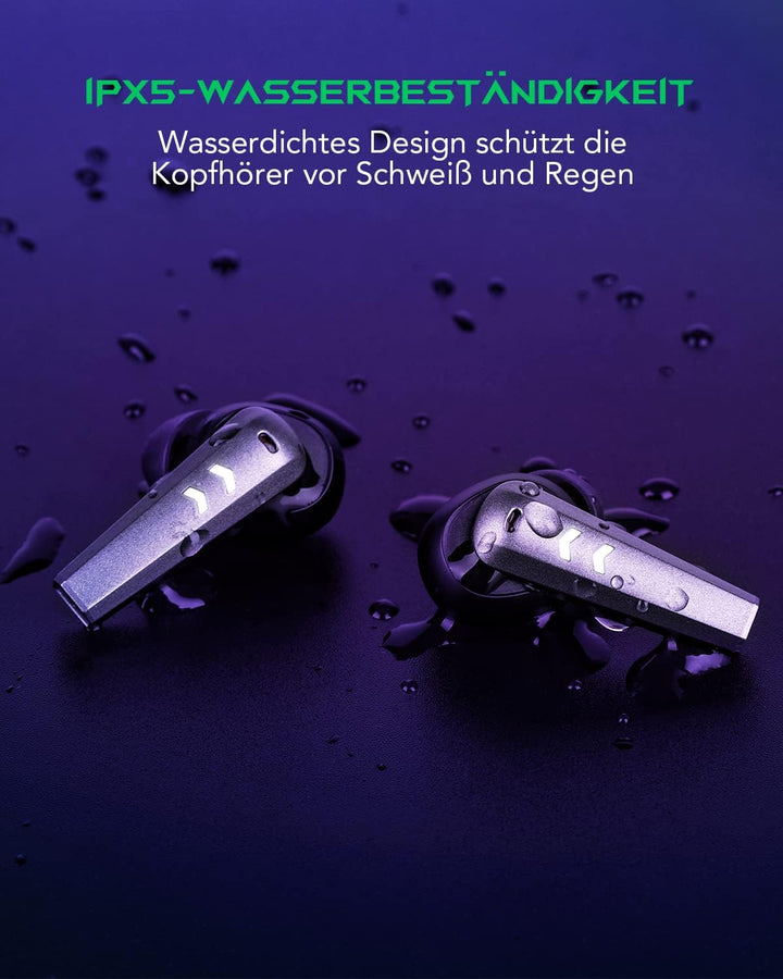 Black Shark Bluetooth Kopfhörer mit 35ms Extrem Geringer Latenz, Kopfhörer Kabellos mit Premium-Soun