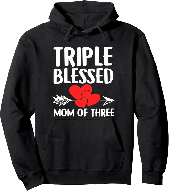 Dreifach gesegnete Mutter von drei Müttern Geschenk Mama Triplets Mutter Pullover Hoodie
