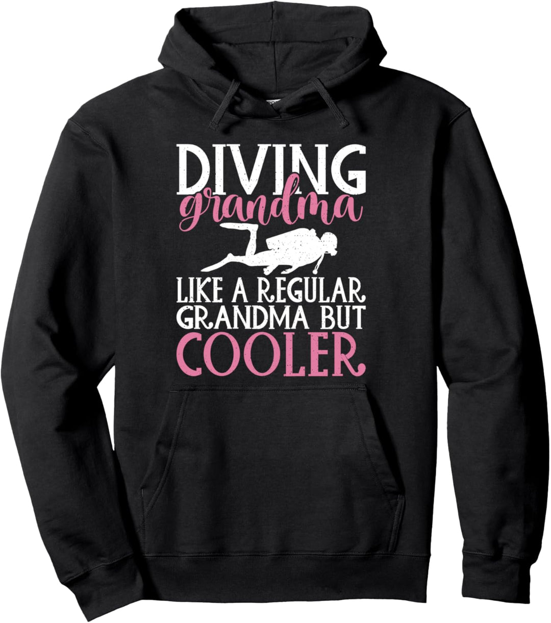 Tauchen Oma wie eine normale Oma, aber cooler Tauchen Pullover Hoodie