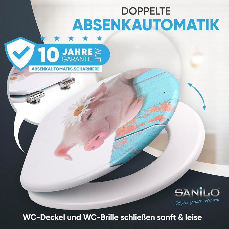 Sanilo WC Sitz mit Absenkautomatik, viele neue Toilettendeckel zur Auswahl, hochwertige Oberfläche,