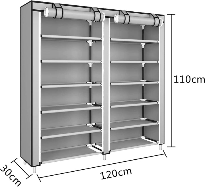 LANTUS Schuhschrank, Schuhschrank, Schuhregal, wasserdicht, 7 Schichten für 36 Paar Schuhe, Schrank