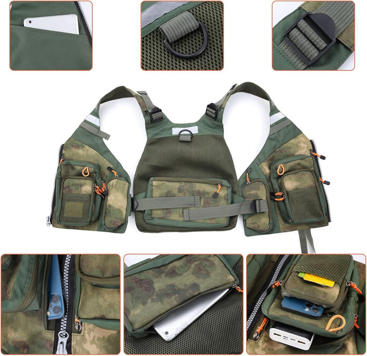 PELLOR Angel Westen, Herren Outdoor Freizeit Atmungsaktiv Weste Freizeitweste mit Vielen Taschen für