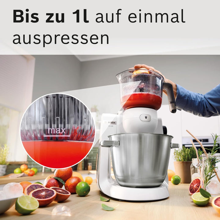 Bosch Zubehör MUZS68ZP, Zitruspresse, für frische Säfte, Ausgiesser, Griff, Serviergefäss, für Küche