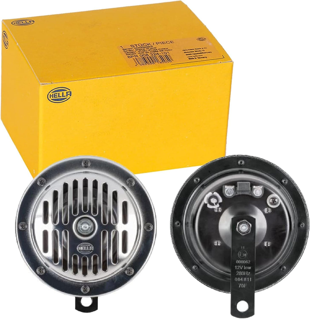 HELLA Horn - HEAVY DUTY HORN S130 SET - 24V - 118dB(A) - Frequenzbereich: 280/380Hz - Tiefton/Hochto