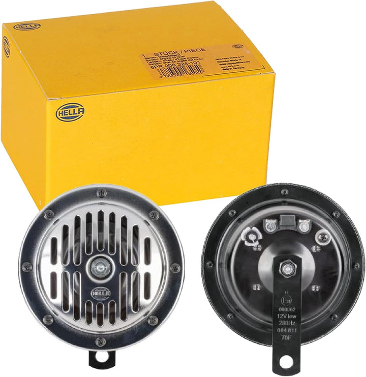 HELLA Horn - HEAVY DUTY HORN S130 SET - 24V - 118dB(A) - Frequenzbereich: 280/380Hz - Tiefton/Hochto