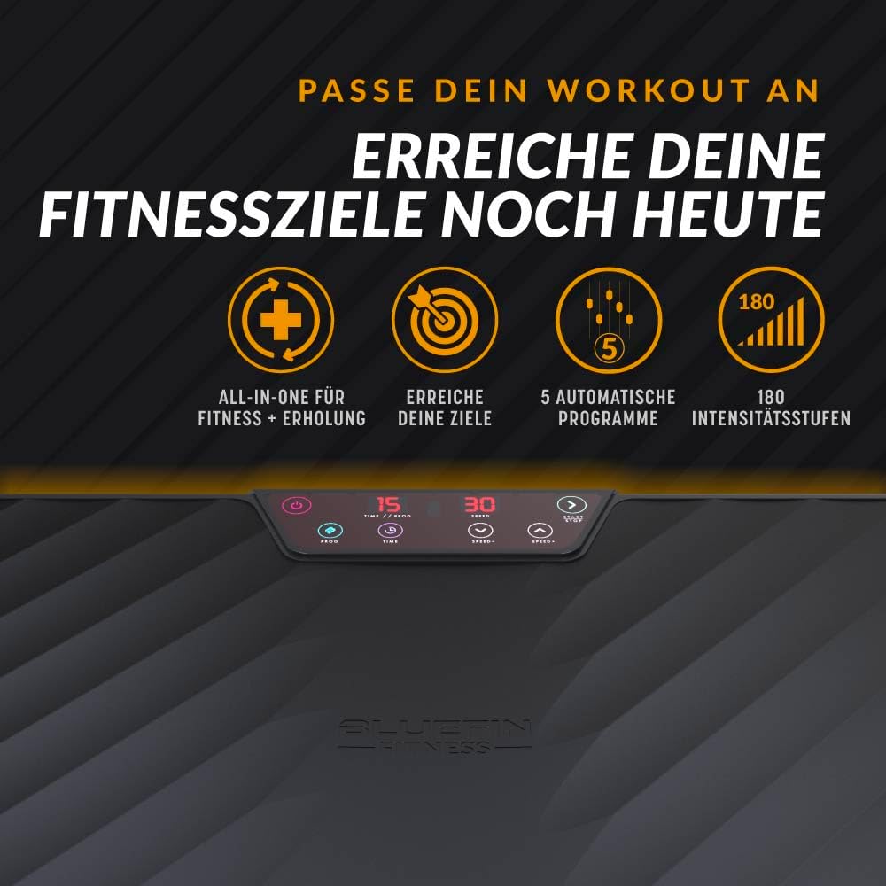 Bluefin Fitness Vibrationsplatte | Fettverbrennung, Muskelaufbau & Ganzkörpertraining | Kompaktes De