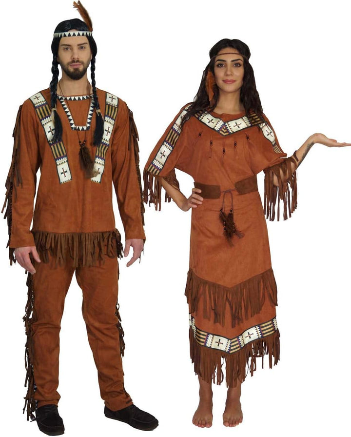 MAYLYNN Kostüm Indianerin Indianer Indianerkostüm Nodyn, Herren Grösse L L Herren, L Herren