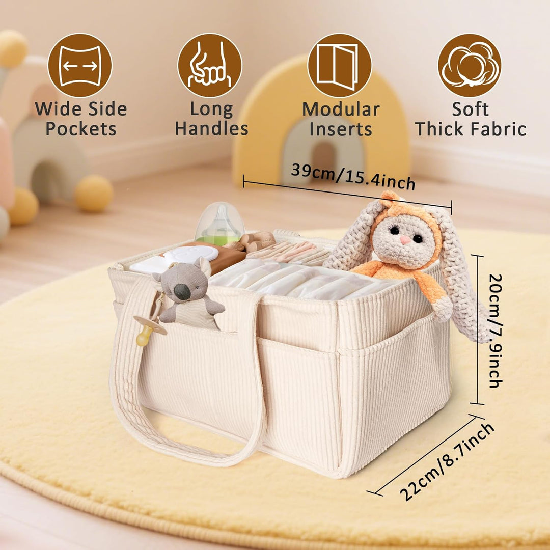 Wickeltisch Organizer, Wickelkorb Cord für Wickeltisch, Wickeltasche Organizer mit Herausnehmbaren F