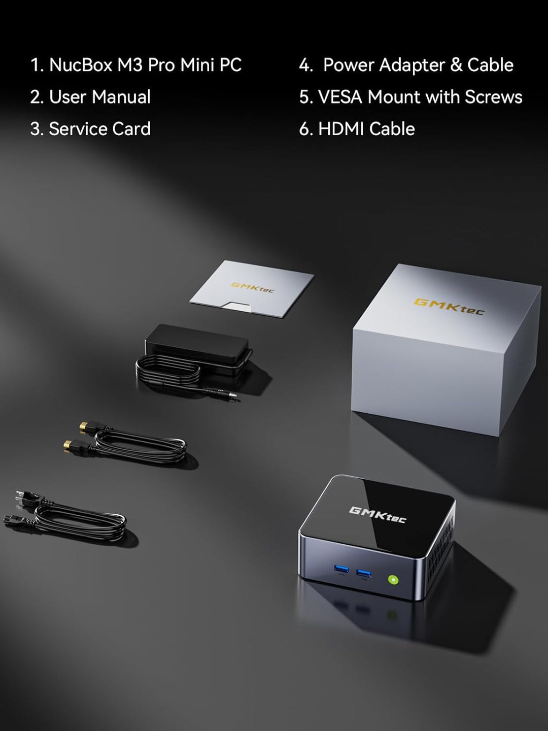GMKtec M3 Pro Mini-PC mit Intel Core i5-13500H (12C/16T bis zu 4,7 GHz), 16 GB DDR4 RAM + 512 GB NVM