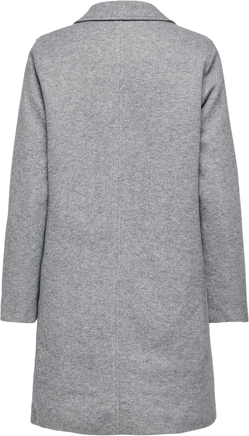 ONLY Damen Onlcarrie Bonded Coat OTW Noos Mantel S Light Grey Melange, S Light Grey Melange